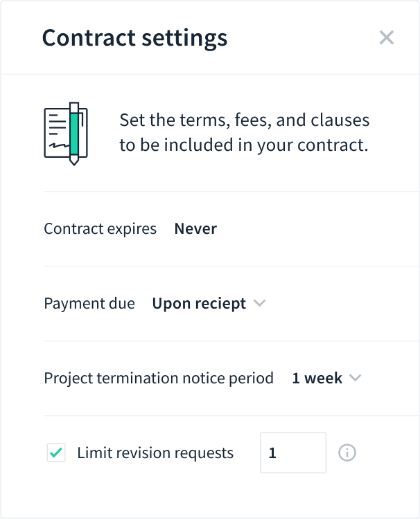 Andco Contract Settings