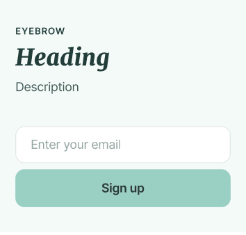 Theming Email Signup Component