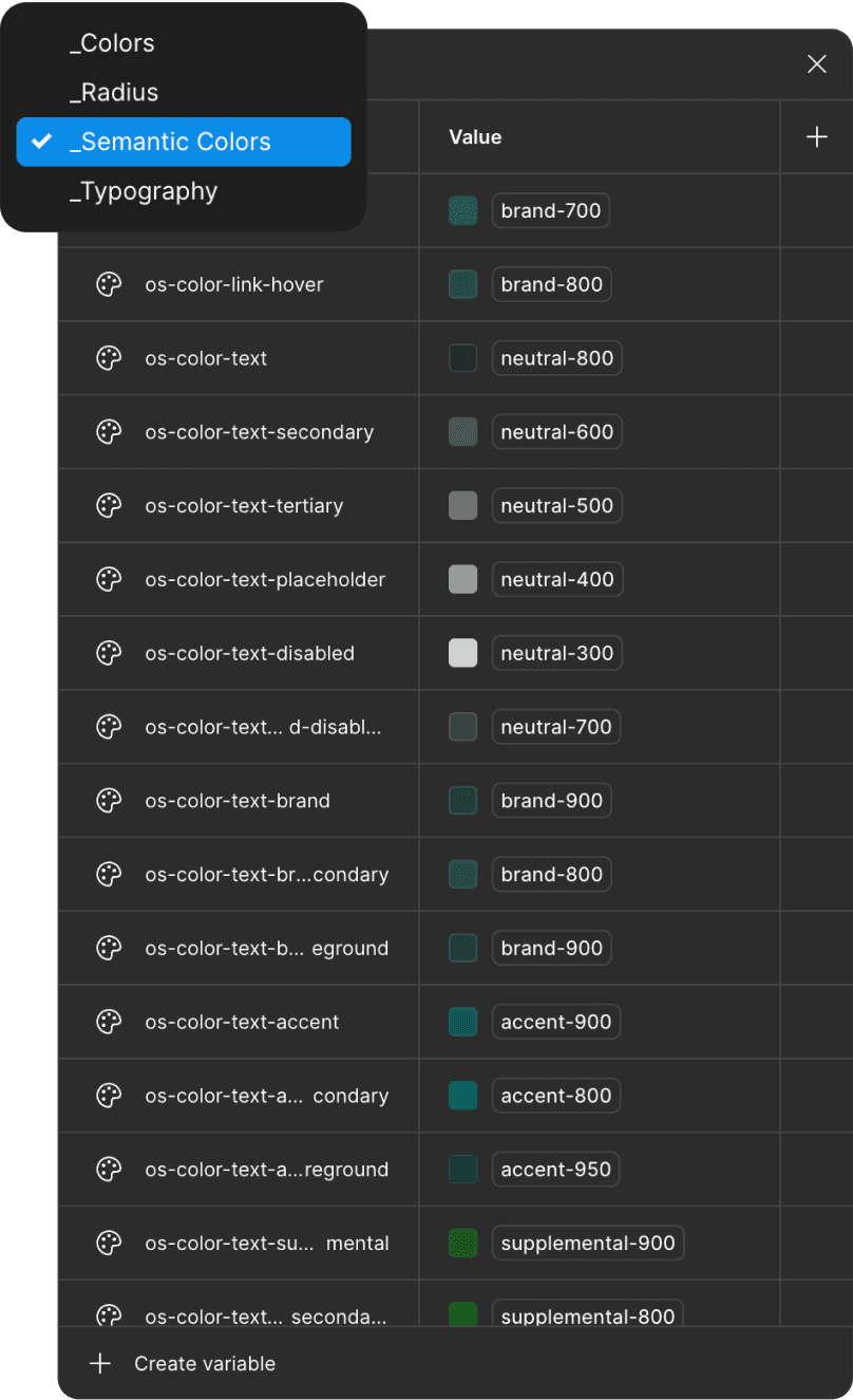 Theming Figma Variables